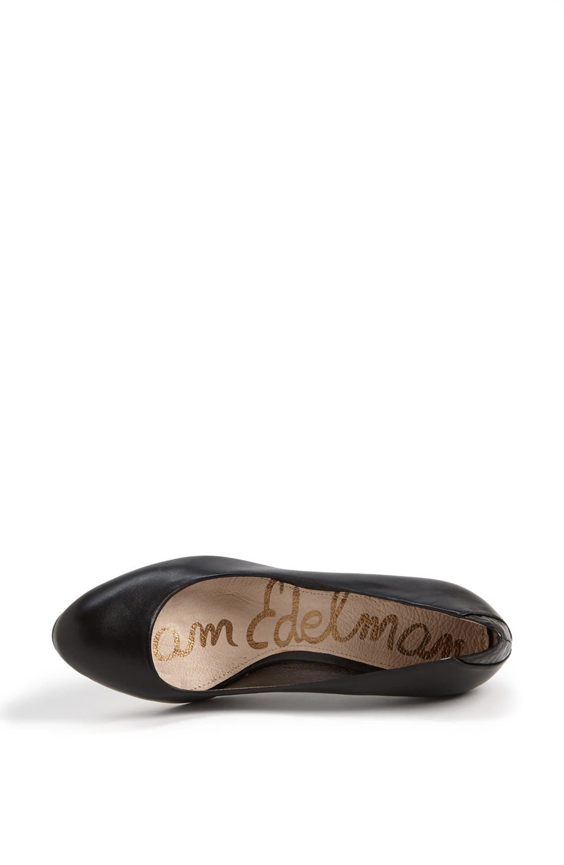'Camdyn' Pump, Alternate, color, BLACK LEATHER