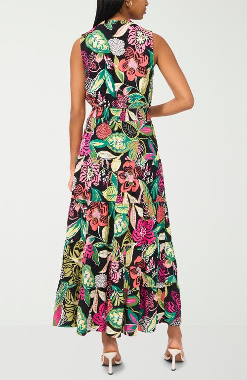 Halogen ® Tie Keyhole Sleeveless Tiered Maxi Dress