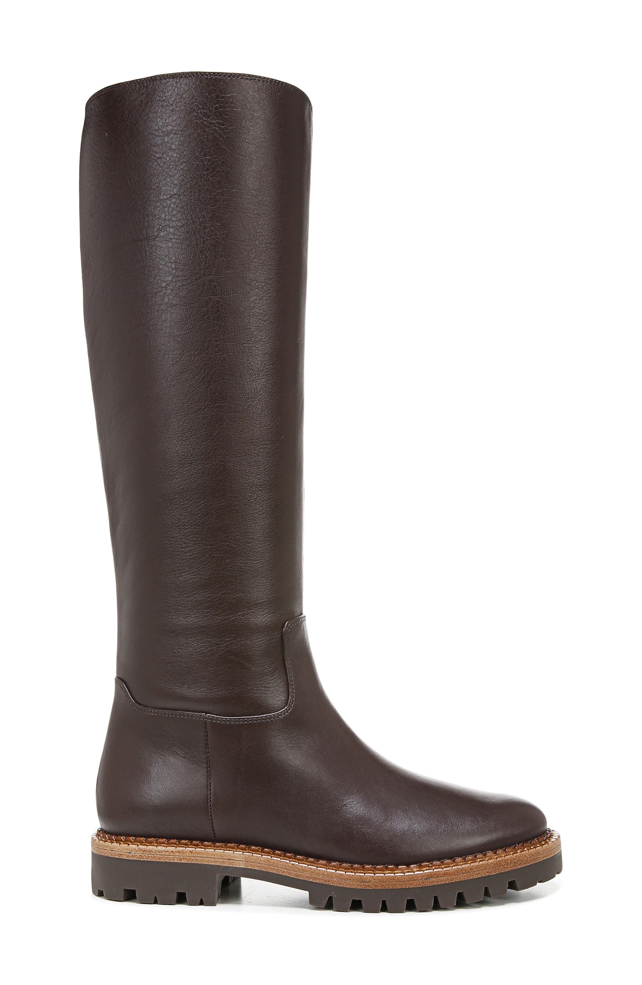 Collin Water Resistant Knee High Lug Boot, Alternate, color, CHOCOLATE