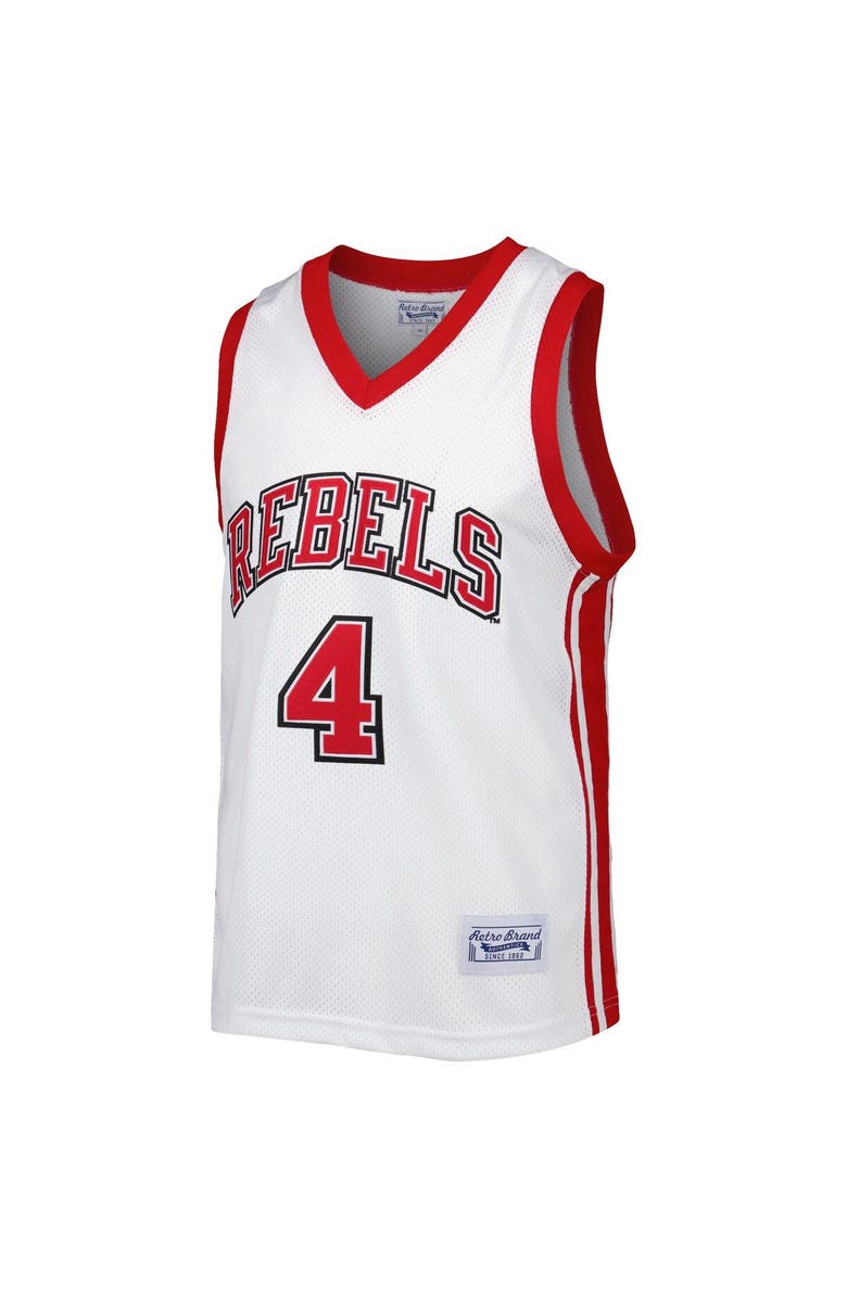 Retro Brand Men's Original Retro Brand Larry Johnson White UNLV Rebels Alumni Commemorative Replica Basketball Jersey, Alternate, color, 