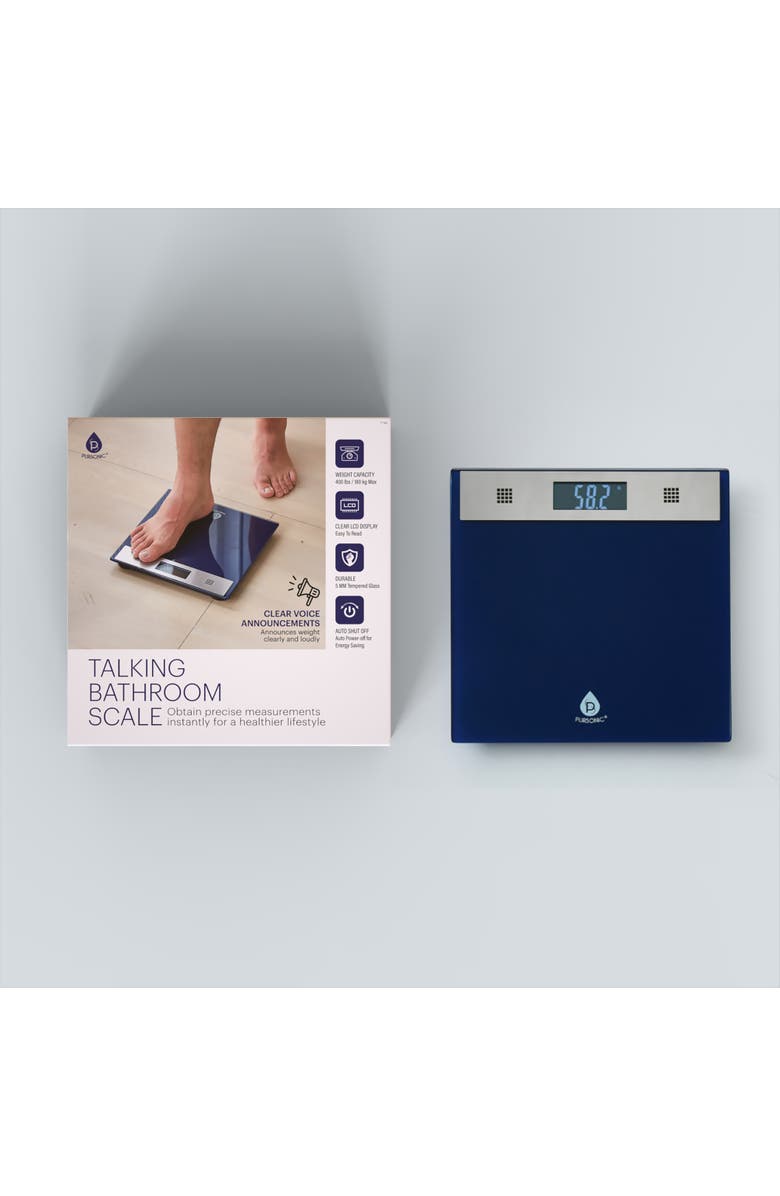 PURSONIC Talking Bathroom Scale, Alternate, color, Blue
