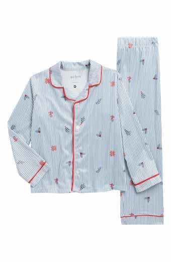 Kids' Holiday Stripe Fitted Two-Piece Pajamas