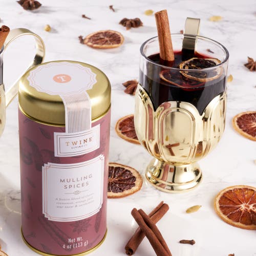 Twine Mulled Wine Glass In Gold