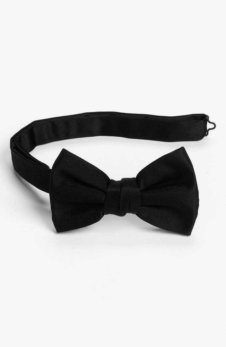 Yves Saint Laurent 'Paris' Woven Silk Bow Tie, Main, color,