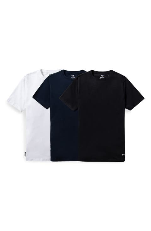 3-Pack Essential Stretch Cotton Crewneck T-Shirt