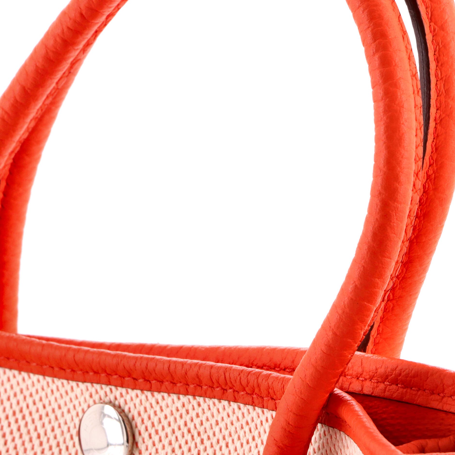 Pre-Owned Hermes Garden Party Tote Toile and Leather 30, Alternate, color, Orange Poppy