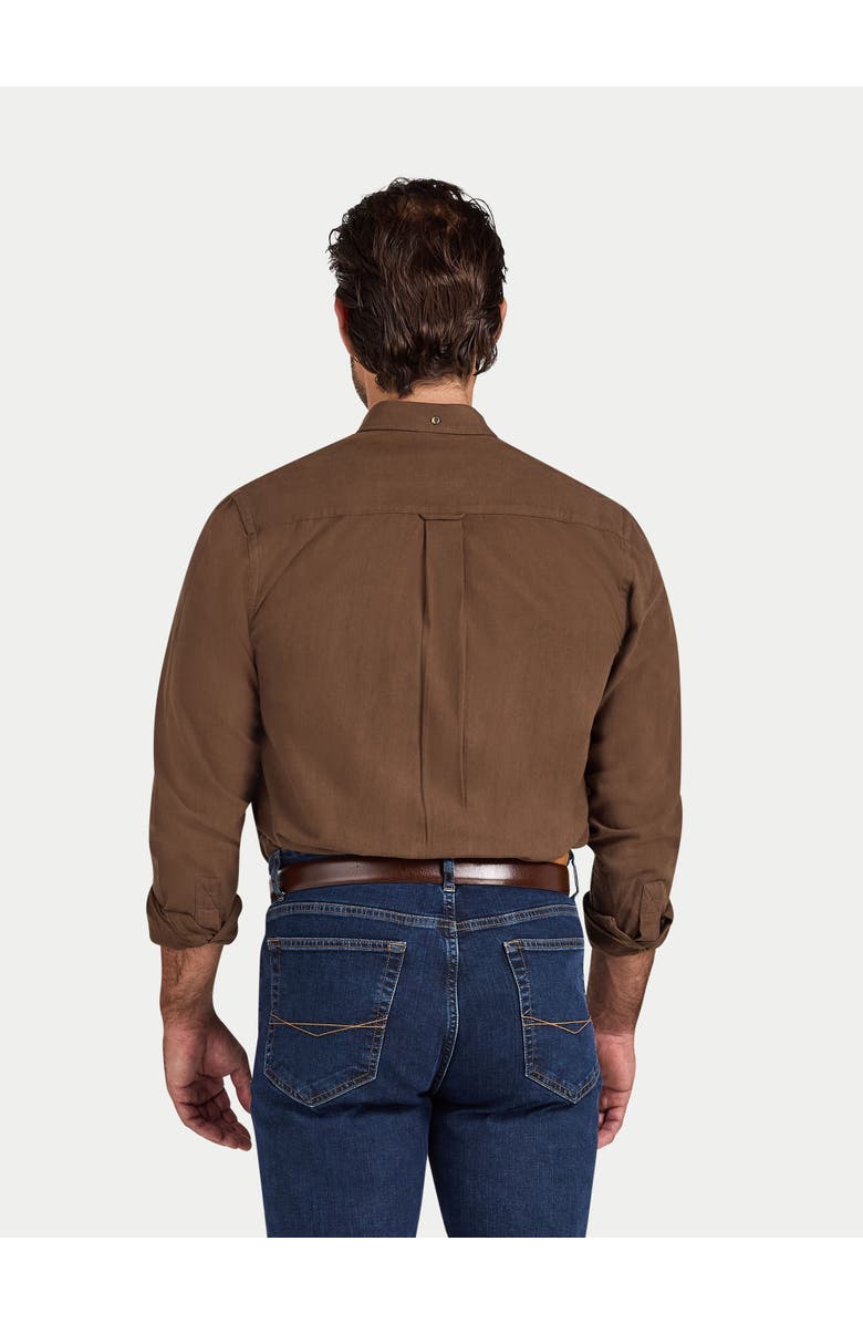 Raging Bull Long Sleeve Brushed Herringbone Shirt, Alternate, color, Brown