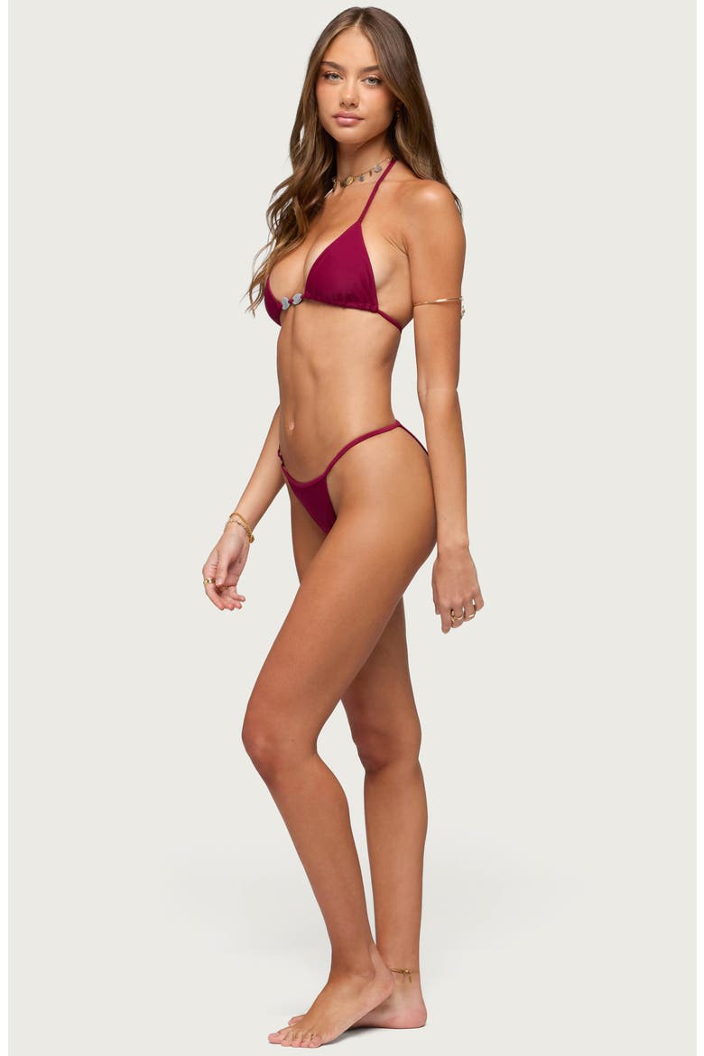 Evana Beaded Bikini Bottoms, Alternate, color, BURGUNDY