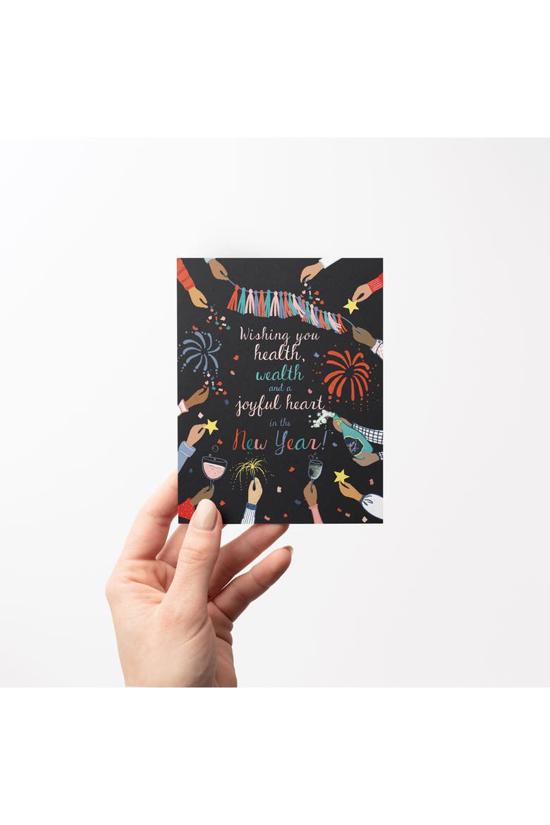 New Year Greeting Card Pack (3ct) "Happy New Year, Cheers to a Bright New Year, Stars Align", Alternate, color, Multi-Pack