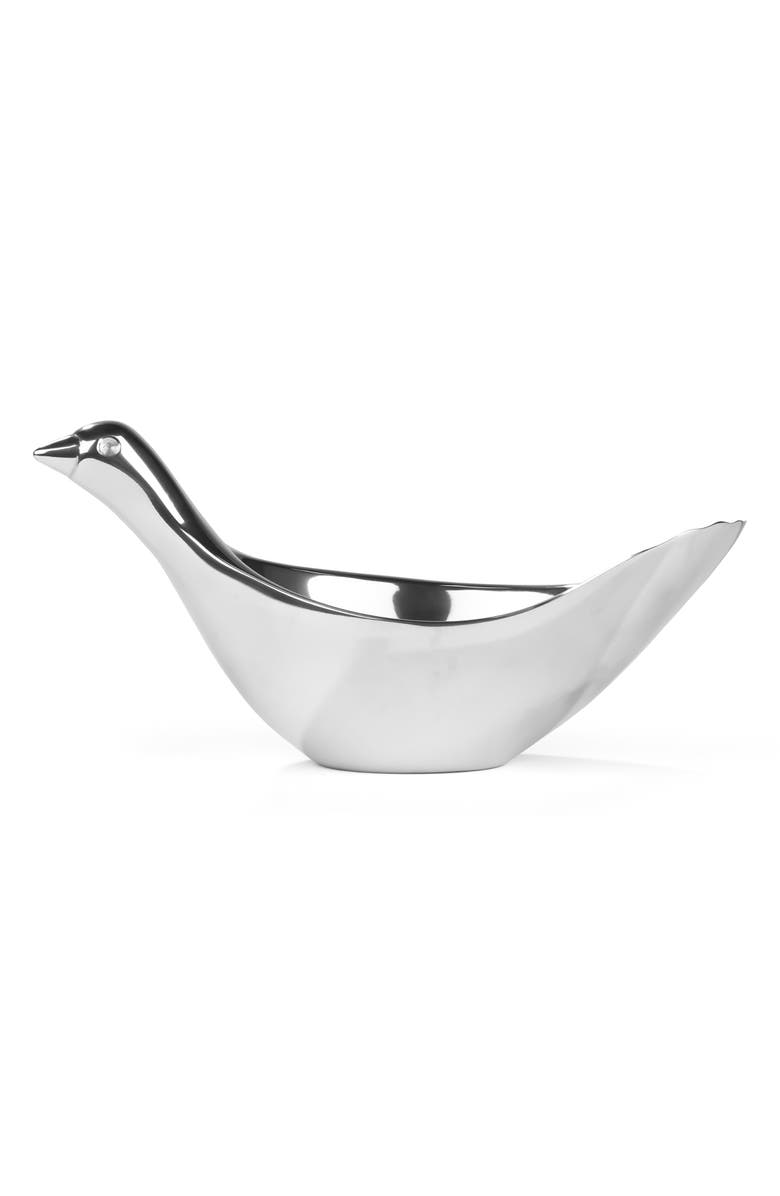Nambé Dove of Peace Bowl, Alternate, color, Silver