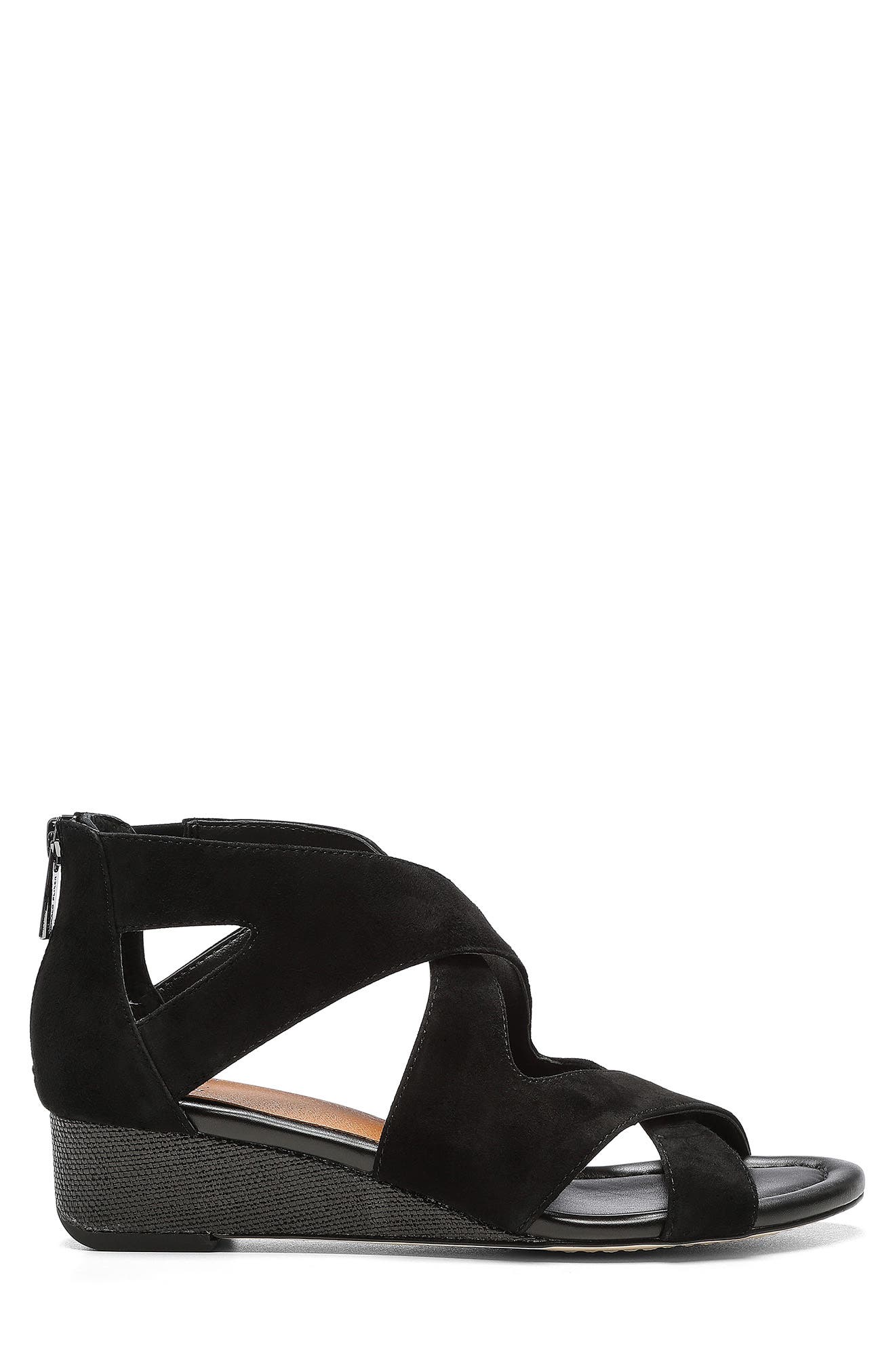 Velaks Wedge Sandal, Alternate, color, BLACK