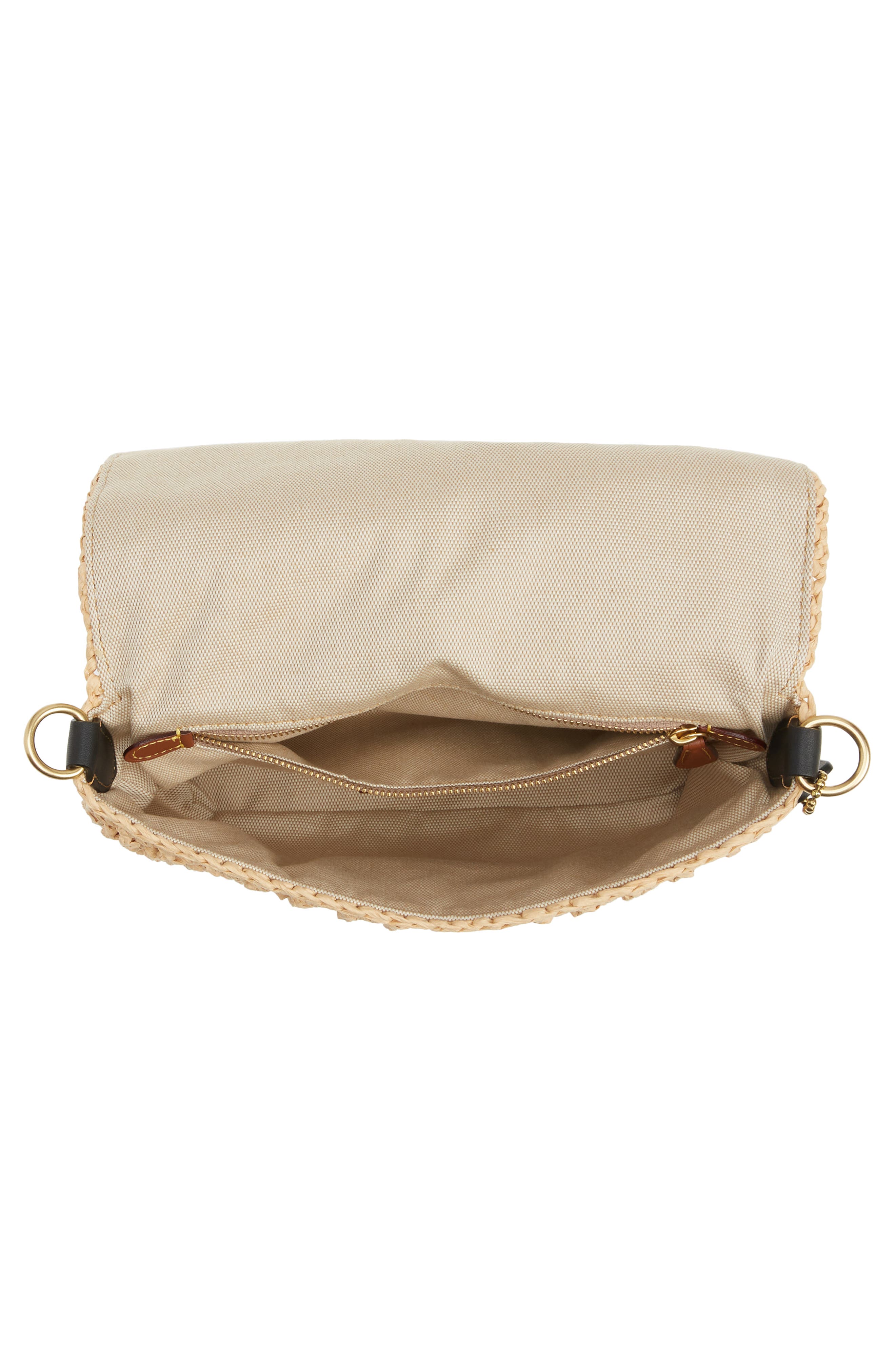 COACH Paper Straw Crossbody Bag, Alternate, color, 