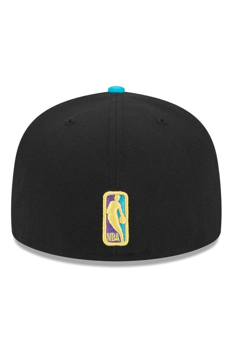 New Era Men's New Era Black/Turquoise Chicago Bulls Arcade Scheme 59FIFTY Fitted Hat, Alternate, color, 