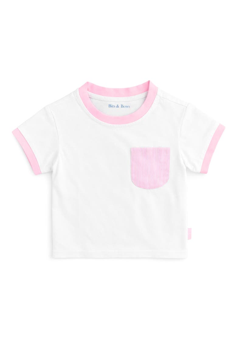 Seersucker Pocket T-Shirt, Main, color, Pink