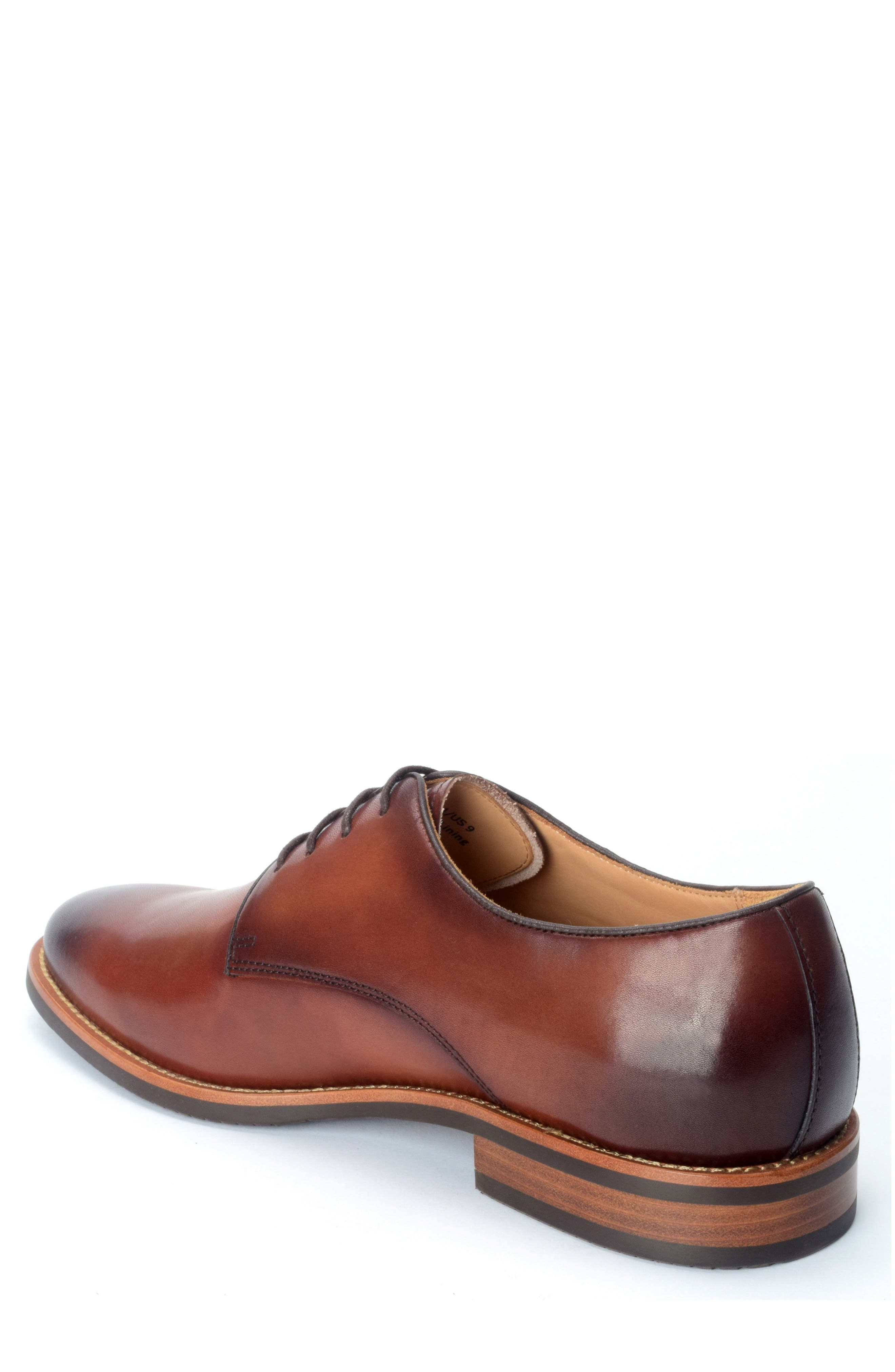 Warfield & Grand Hobbs Plain Toe Derby, Alternate, color, Cognac