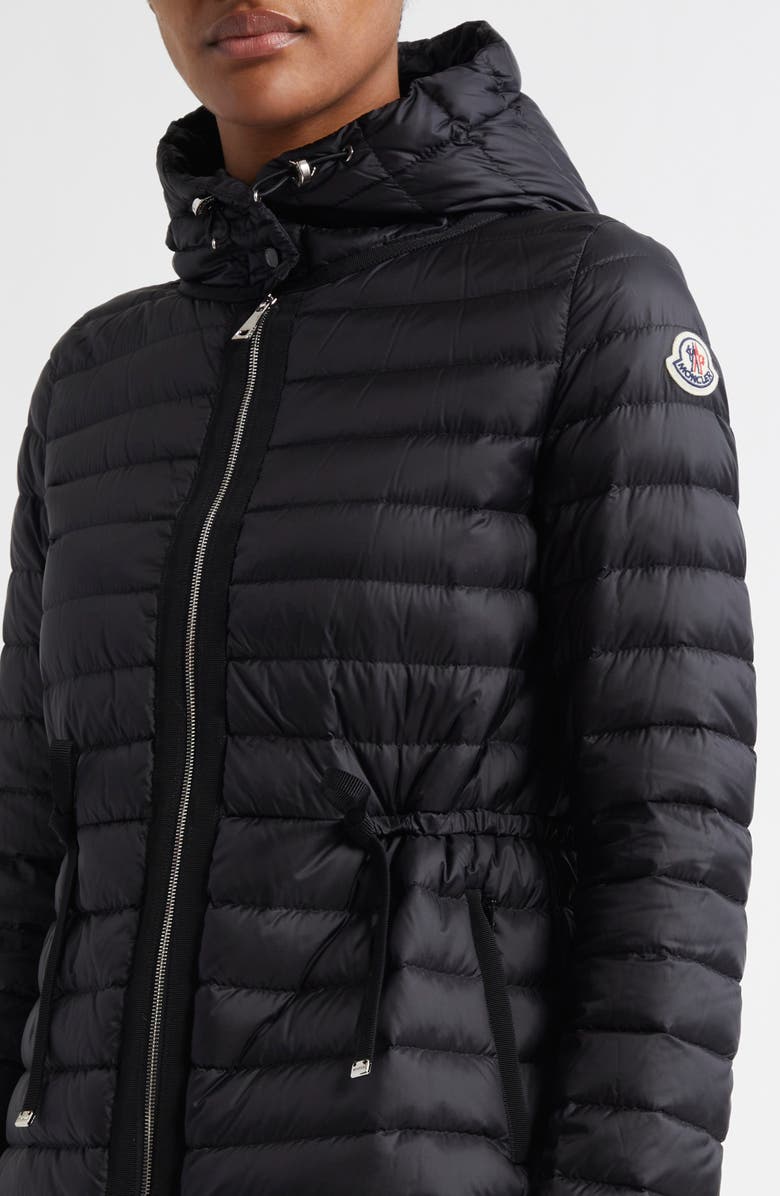 Moncler Raie Short Nylon Down Puffer Jacket, Alternate, color, Black