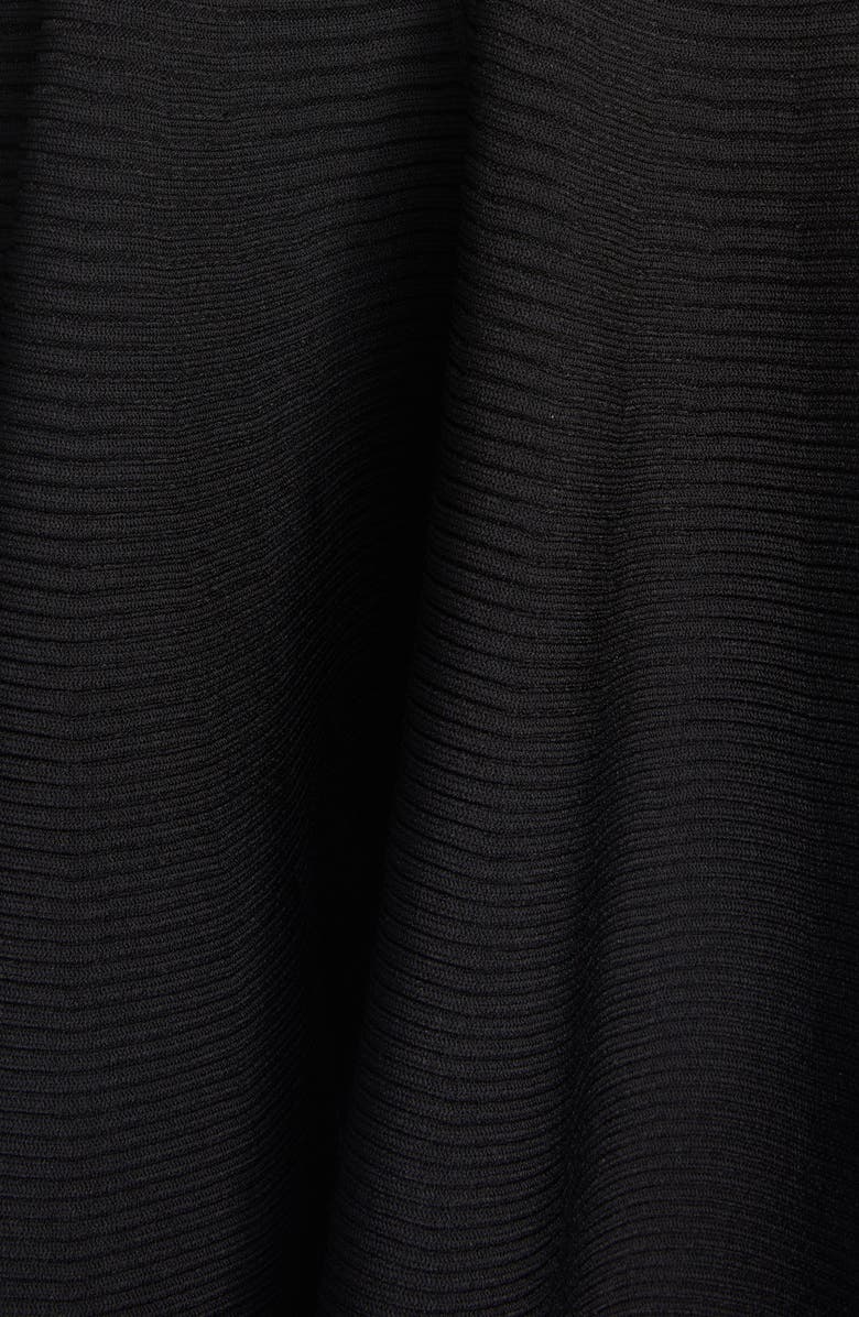 Alaïa Circular Cutout Turtleneck Rib Sweater Dress, Alternate, color,