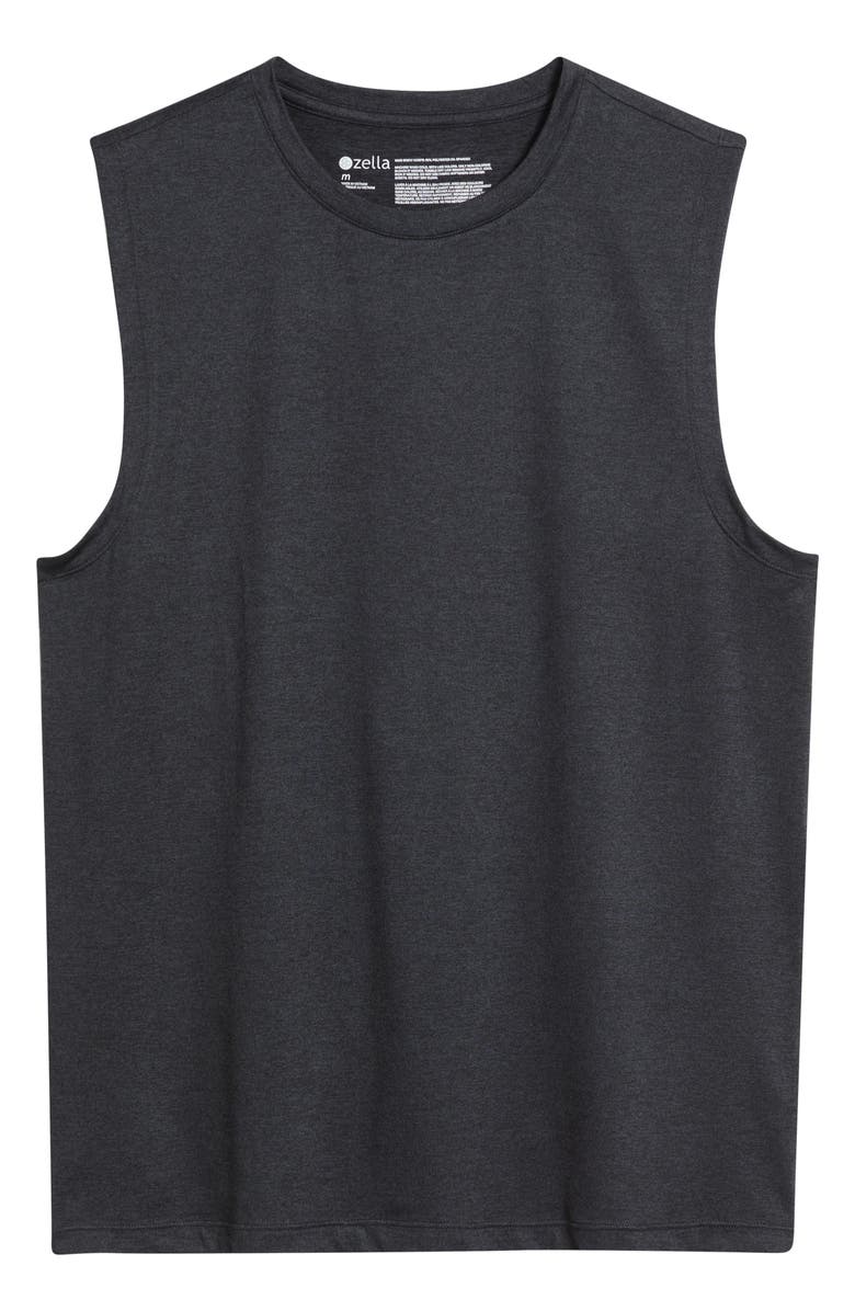 Zella Dynamic Tank, Alternate, color, Grey Dark Charcoal Heather