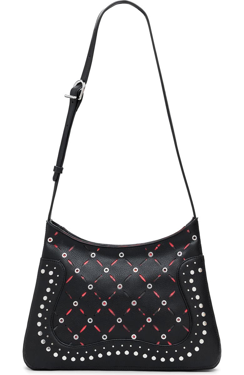 Desigual Faux Leather Crossbody Bag, Alternate, color, Black