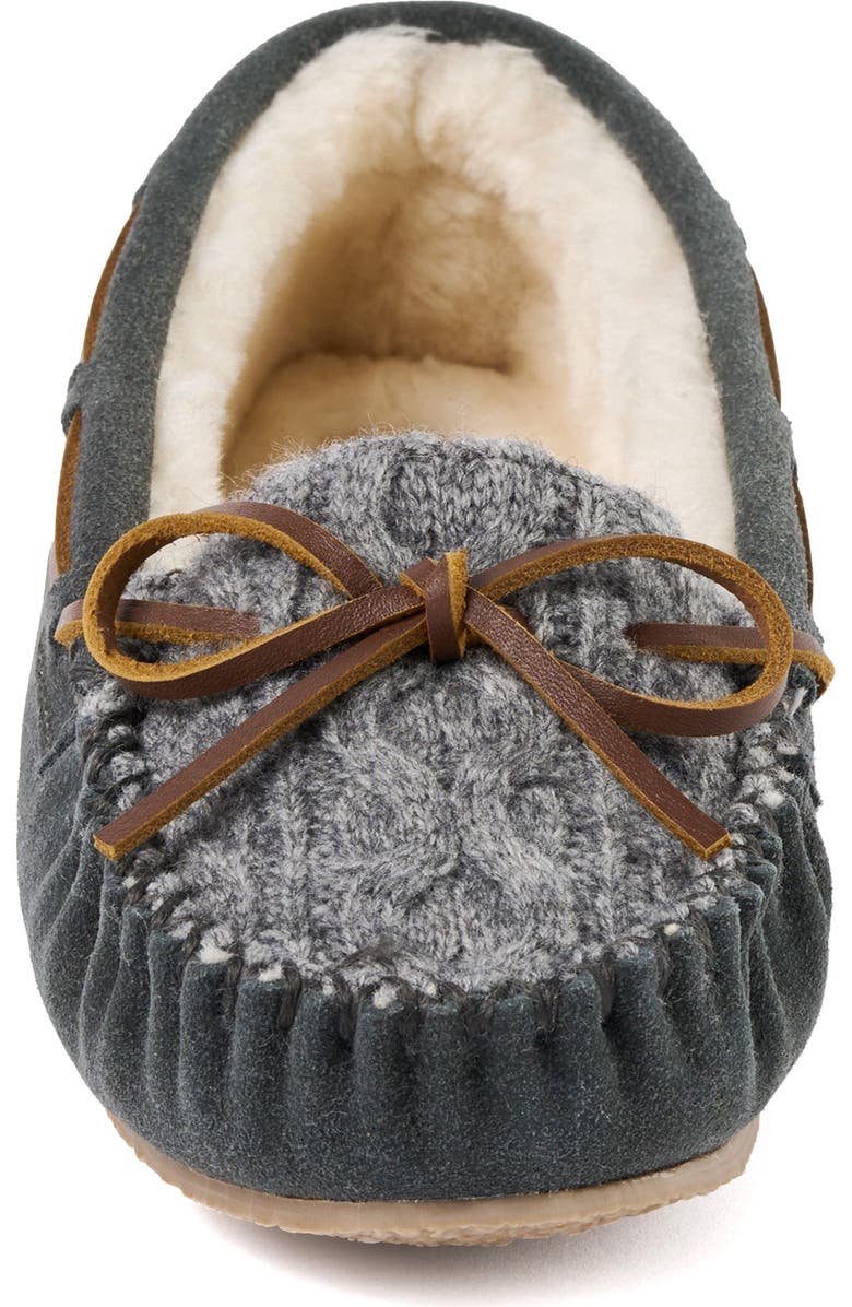 Minnetonka Cosi Faux Shearling Slipper, Alternate, color, Grey