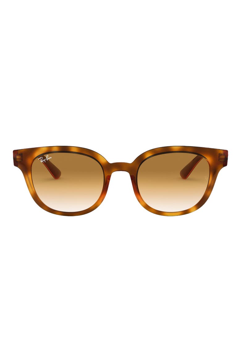 50mm Cat Eye Sunglasses, Main, color, YELLOW HAVANA/ BROWN GRADIENT
