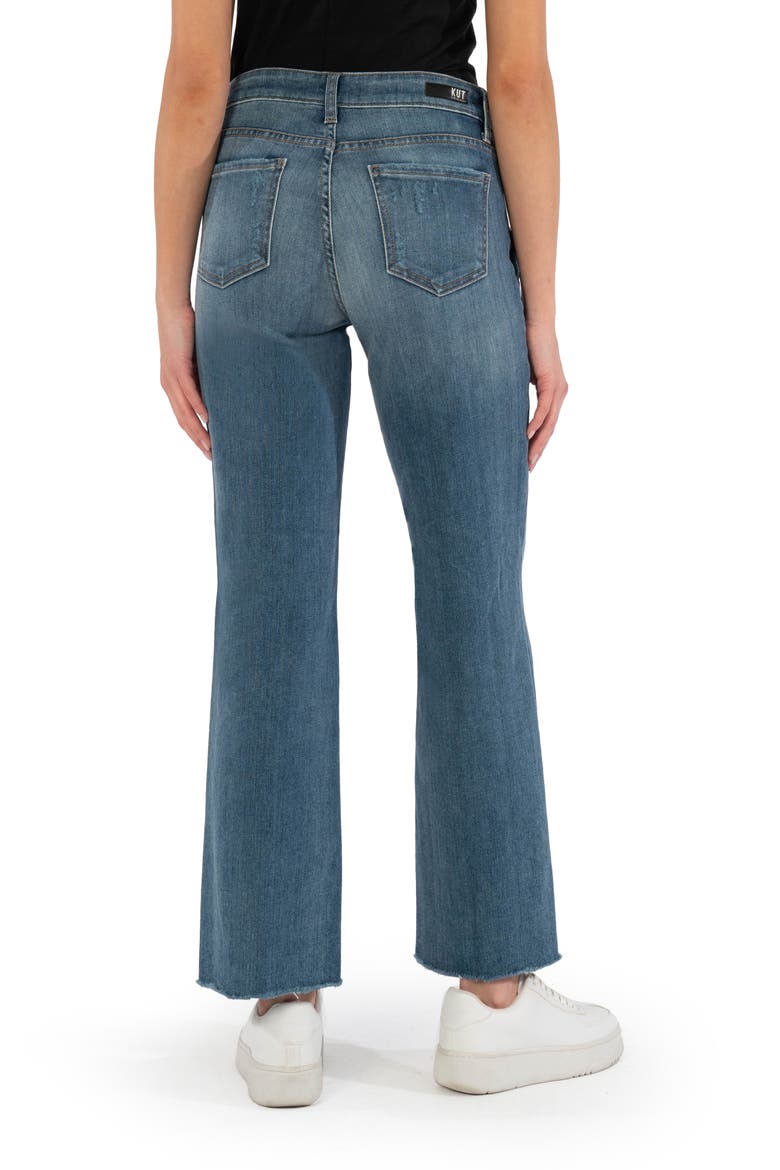 Olivia High Waist Distressed Raw Hem Sailor Jeans, Alternate, color, SERENENESS