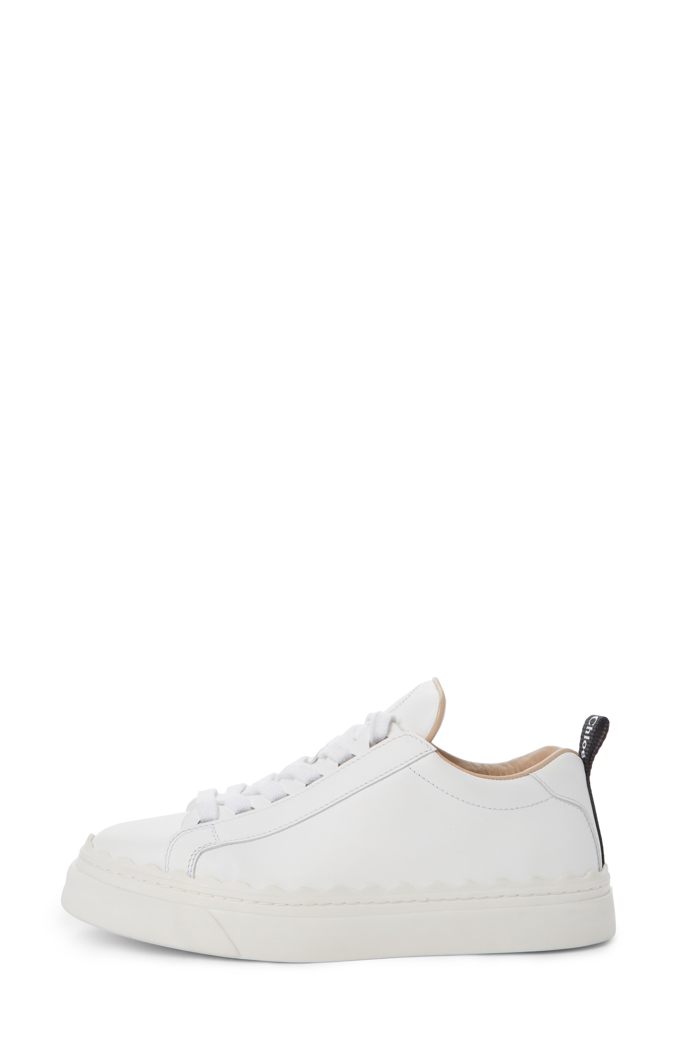 Lauren Low Top Sneaker, Alternate, color, WHITE LEATHER