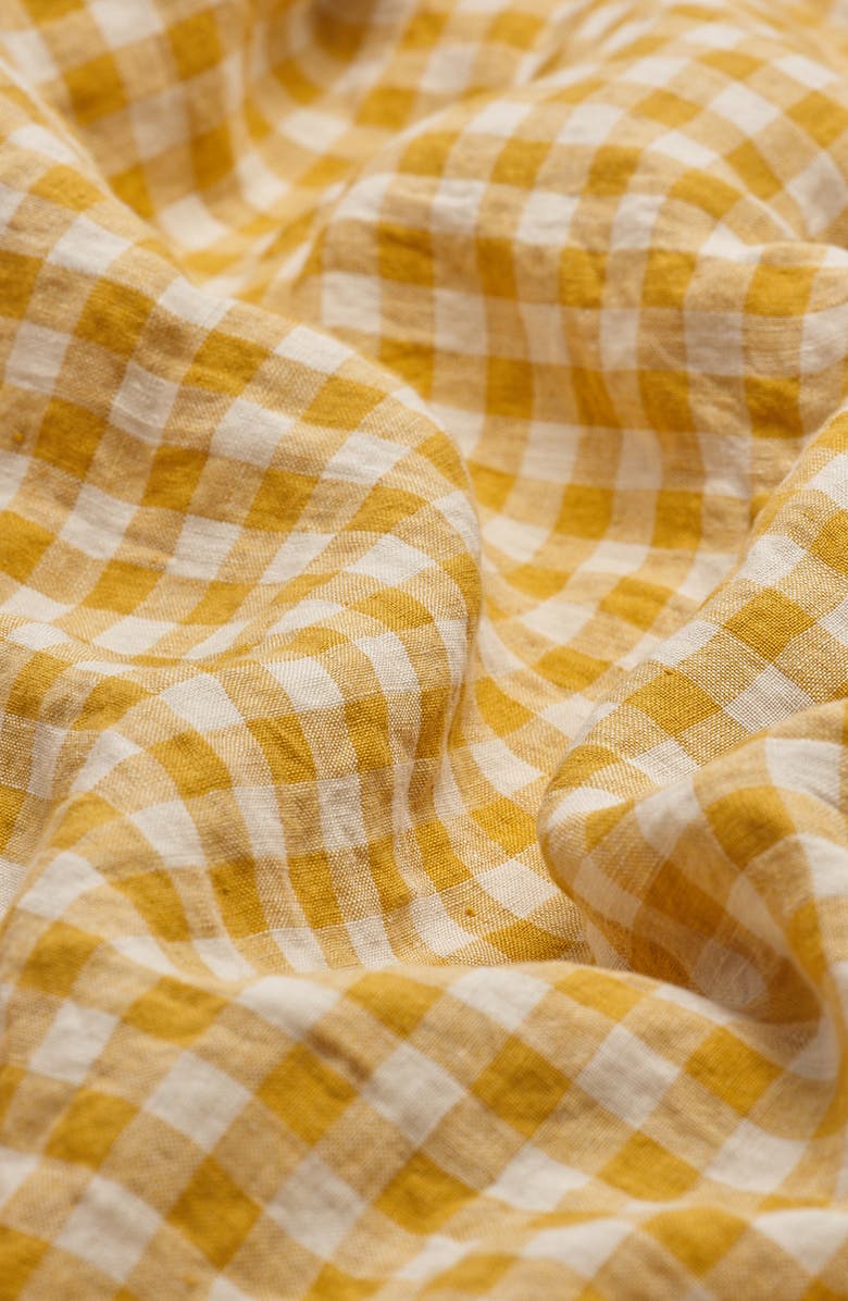 PIGLET IN BED Gingham Linen Duvet Cover, Alternate, color,