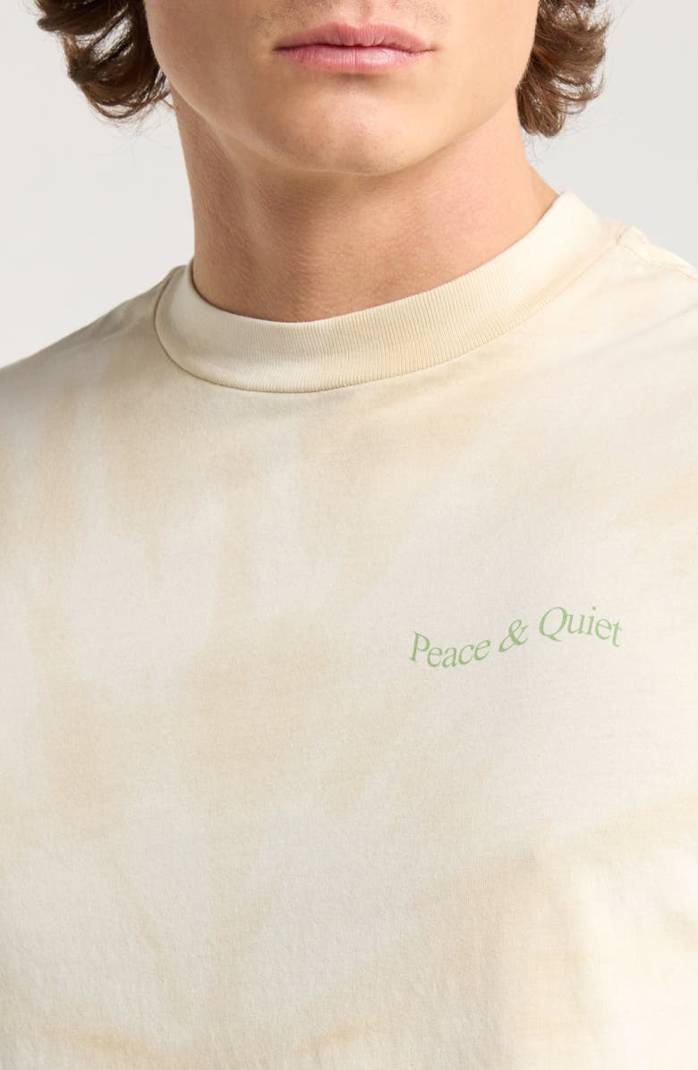 Museum of Peace & Quiet Tie Dye Wordmark Graphic T-Shirt, Alternate, color, Bone