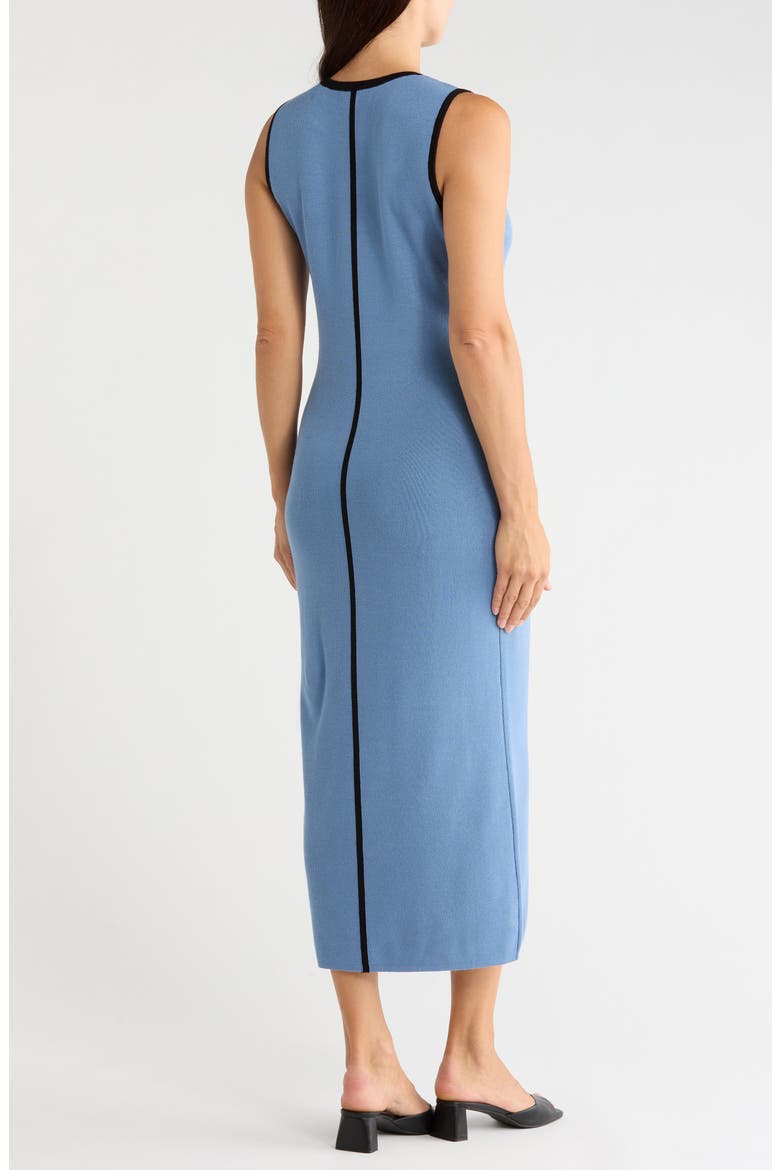 Stripe Sleeveless Midi Sweater Dress, Alternate, color, SERENE BLUE/ BLACK