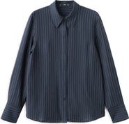 MANGO Pinstripe Button-Up Shirt