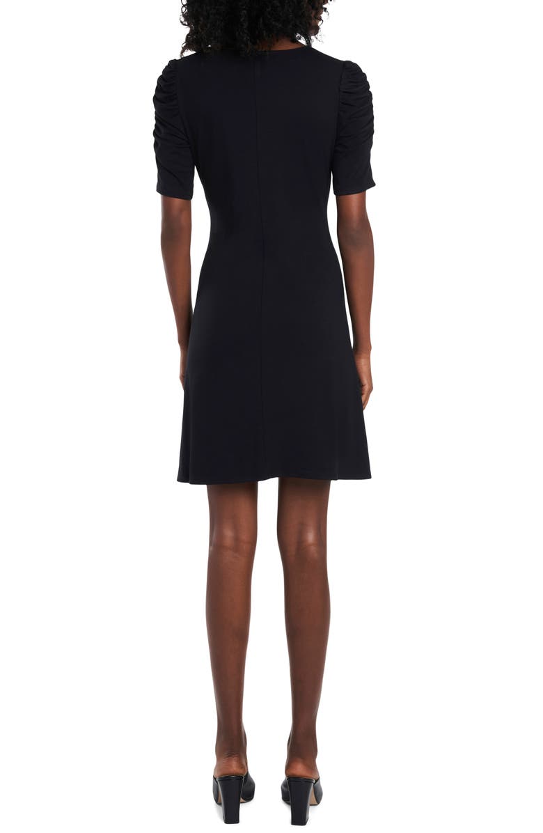 CeCe Ruched Sleeve Ponte Knit A-Line Dress, Alternate, color,