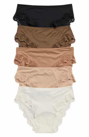 5-Pack Ultimate Stretch Lace Trim Bikini Panties