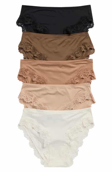 5-Pack Ultimate Stretch Lace Trim Bikini Panties