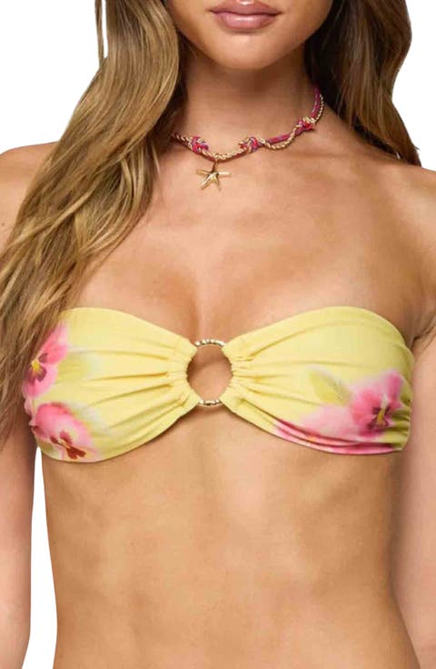 Miley Floral Bandeau Bikini Top