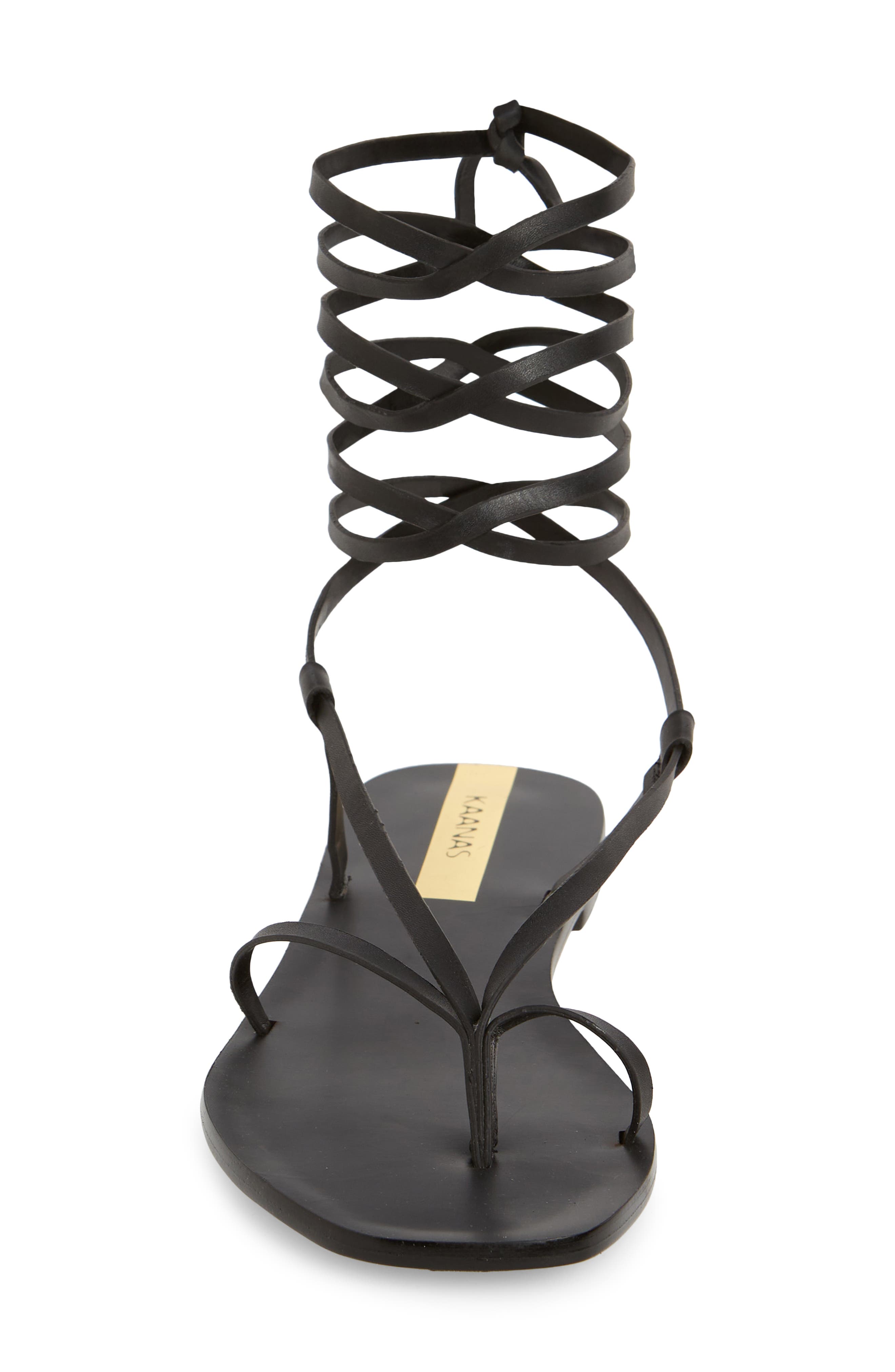 Kaanas Paloma Ankle Tie Flat Sandal, Alternate, color, 