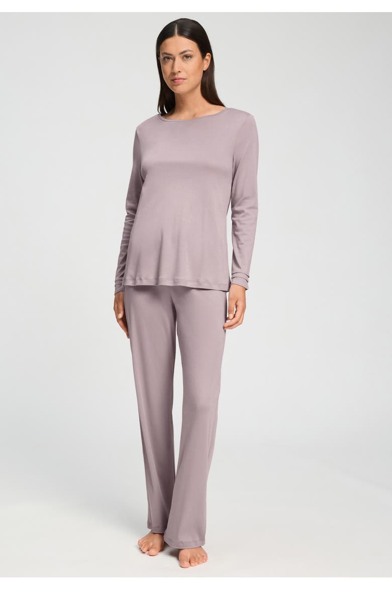 Pilar Pleated Cotton Pajama Set, Alternate, color, Stormy Rose