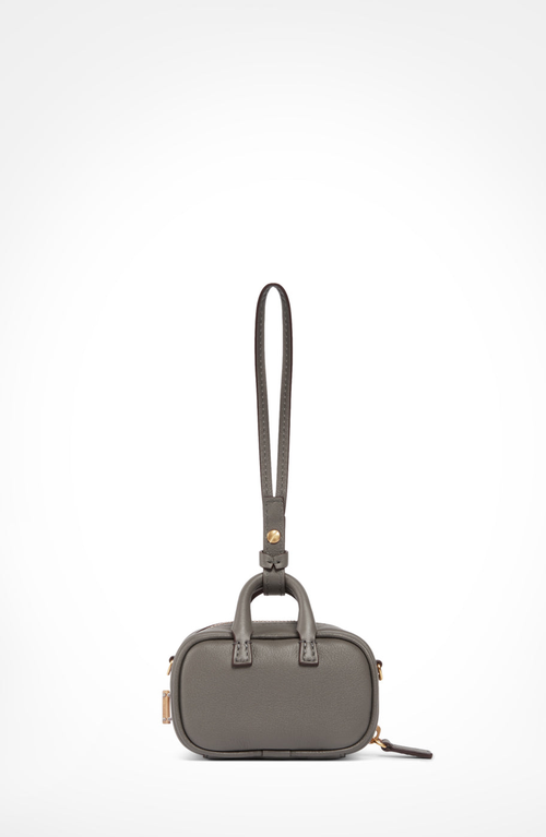 Aviteur Mini Maia Calfskin Bag In Gray