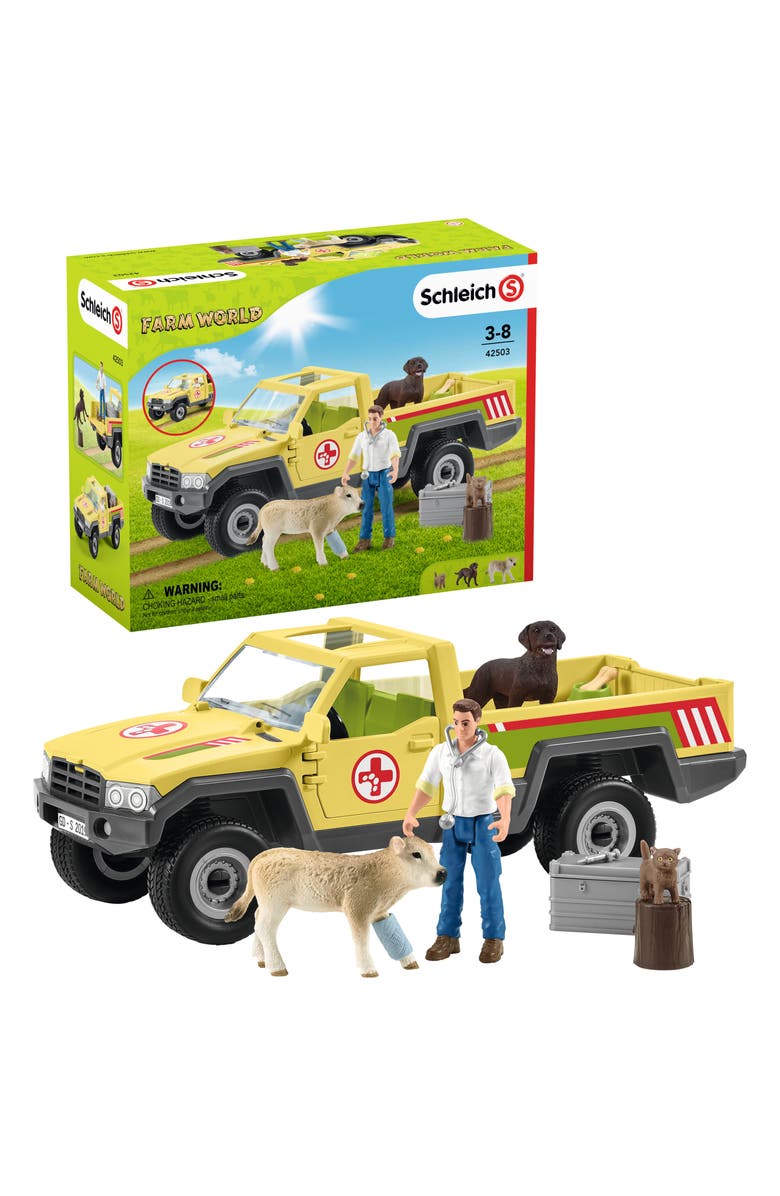 Schleich Farm World Veterinarian Visit To The Farm Playset, Alternate, color,