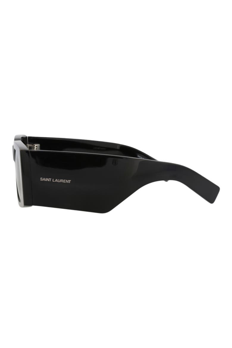 52mm Rectangle Sunglasses, Alternate, color, BLACK BLACK BLACK