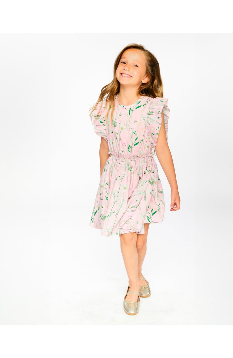 Deux par Deux Viscose Flowers Sleeveless Dress, Alternate, color, Pink Printed Flowers