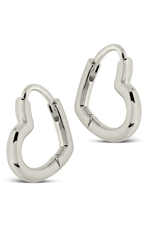 Elle Heart Hoop Earrings
