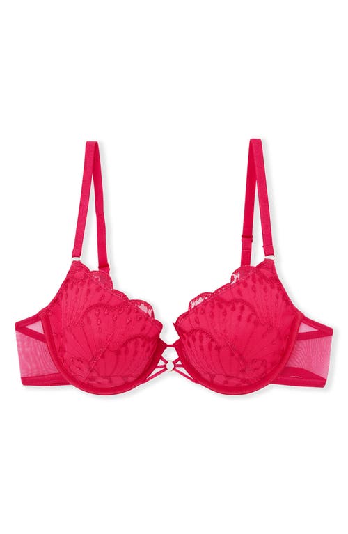 Etam Nayade N°4 Classique Embroidered Underwire Bra In Pink