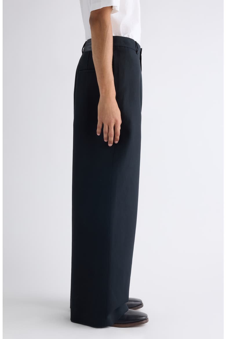 Plass Cotton Sateen Wide Leg Pants, Alternate, color, BLACK