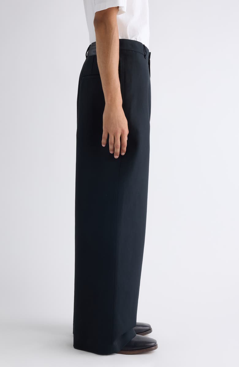 Acne Studios Plass Cotton Sateen Wide Leg Pants, Alternate, color, Black