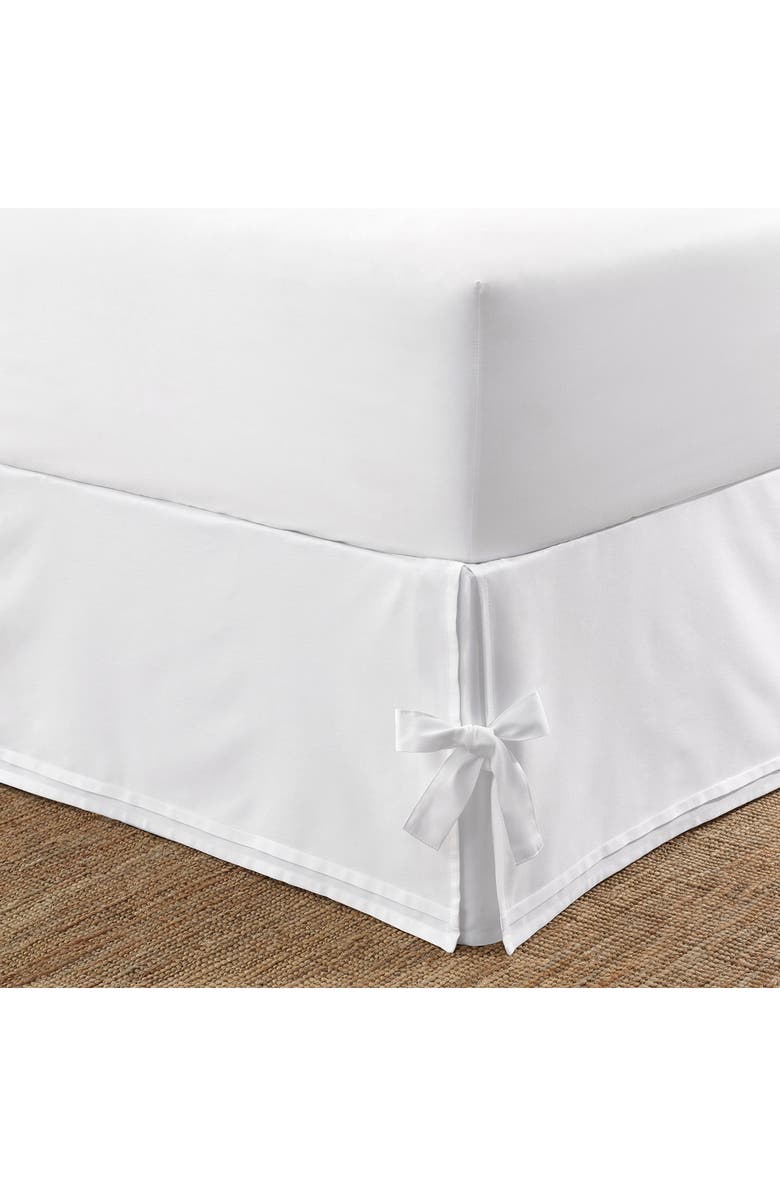 Laura Ashley La Classics Ticking Stripe Blue 1-Piece King Bedskirt, Alternate, color,