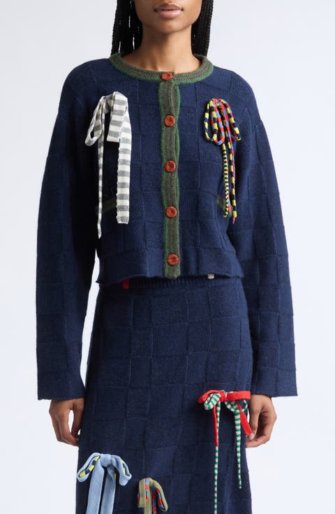 Multibows Lambswool & Cotton Cardigan