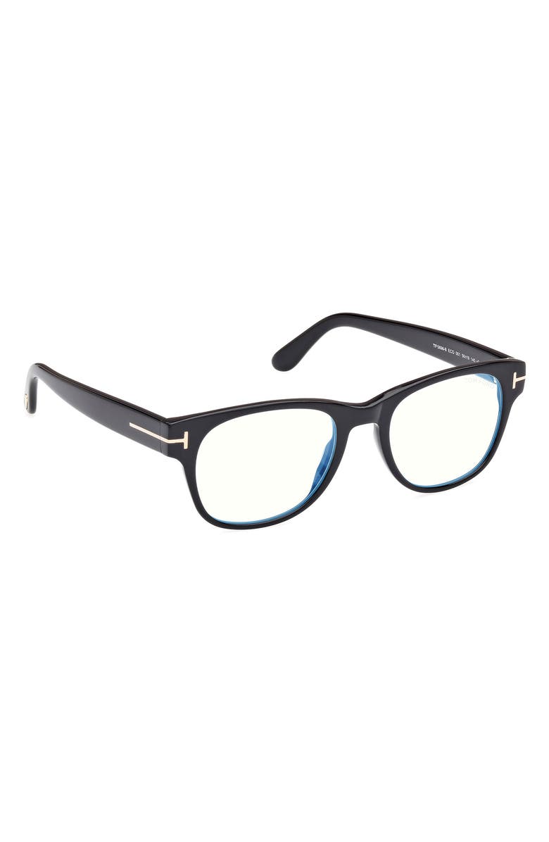 TOM FORD 52mm Square Blue Light Blocking Optical Glasses, Alternate, color,