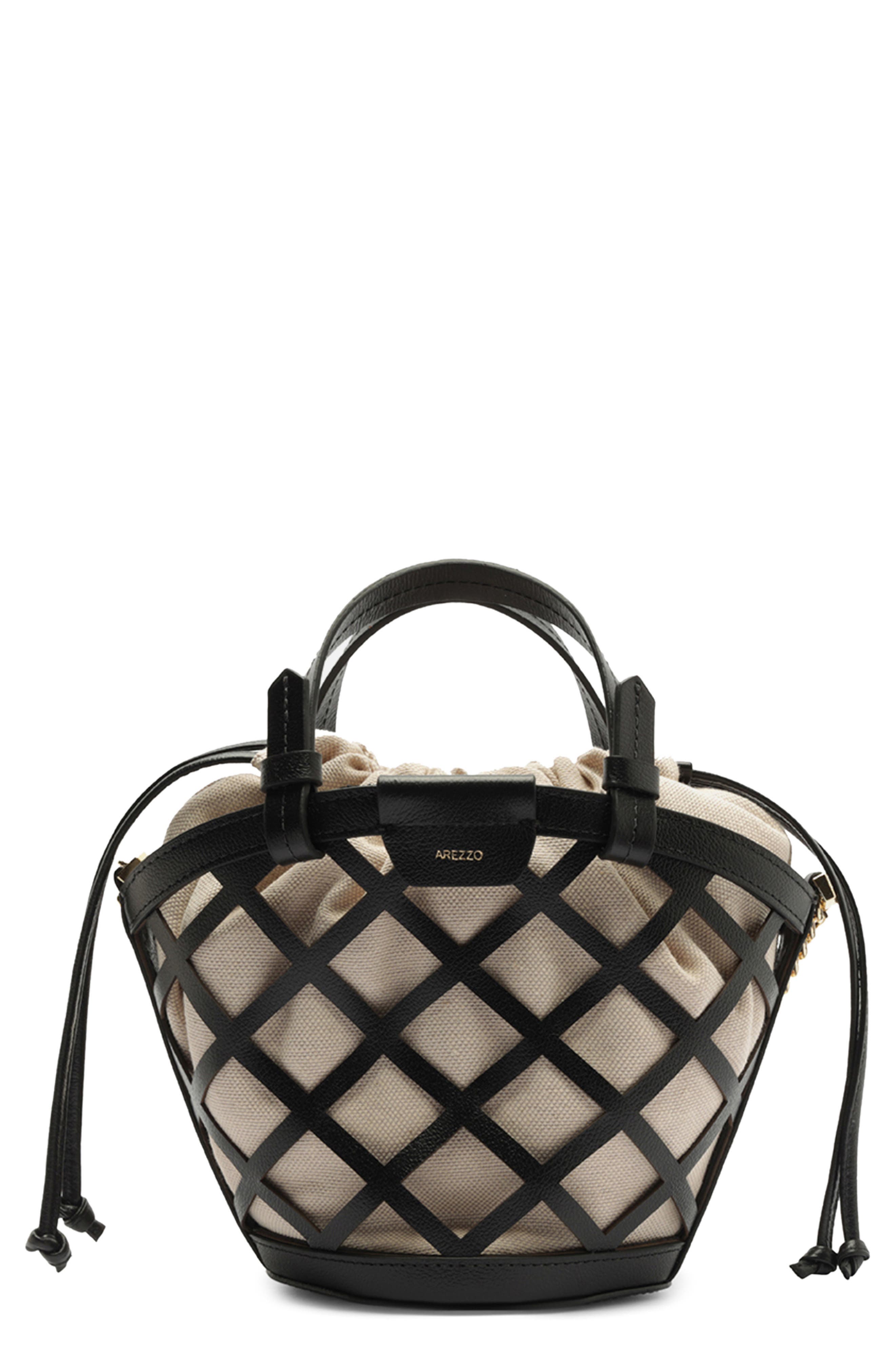 Arezzo Small Petra Leather Bucket Bag, Main, color, 