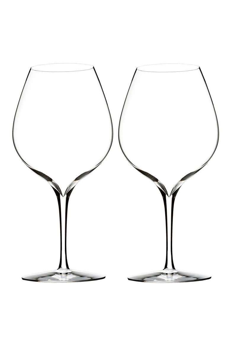 'Elegance' Fine Crystal Merlot Glasses, Main, color, CLEAR